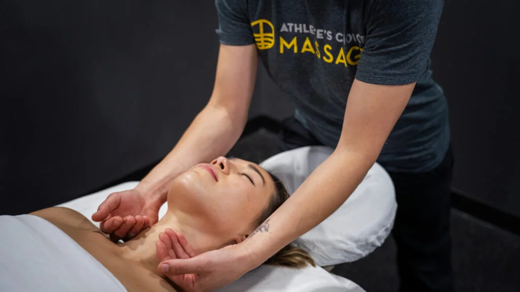 Lymphatic drainage massage session