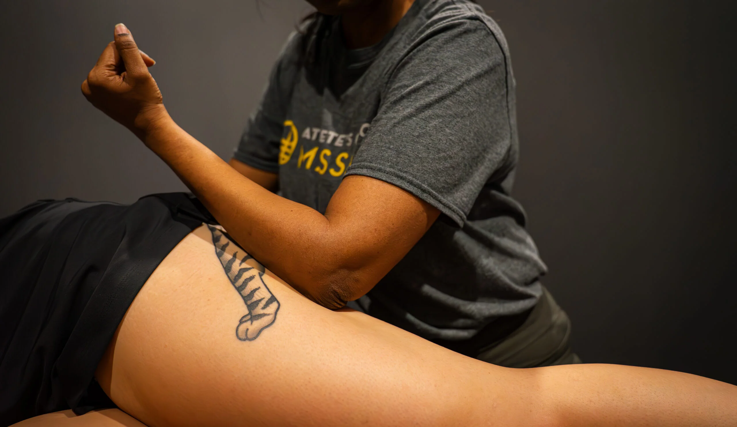 Manual osteopathy treatment session