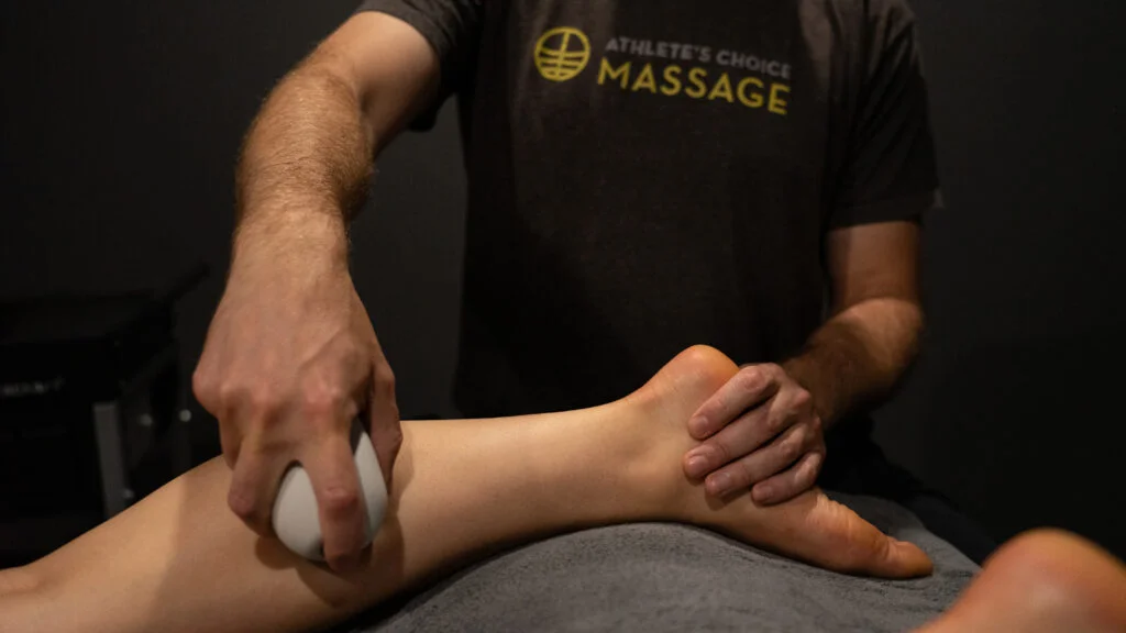 Extracorporeal shockwave therapy session