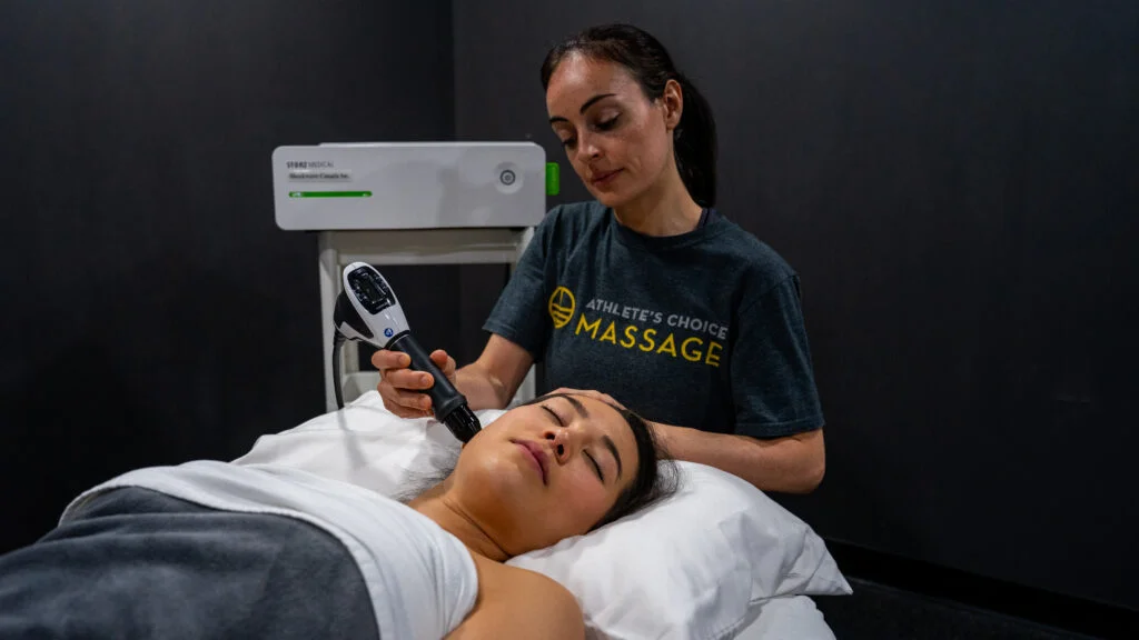 Shockwave therapy session