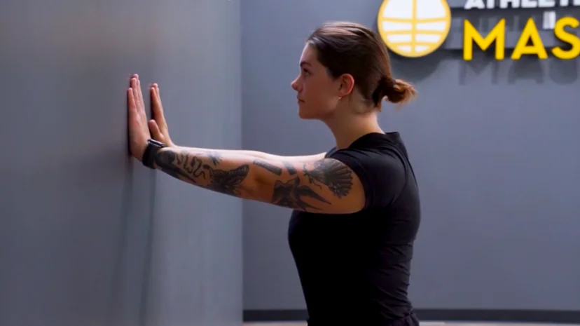 Scapular push-up demonstration