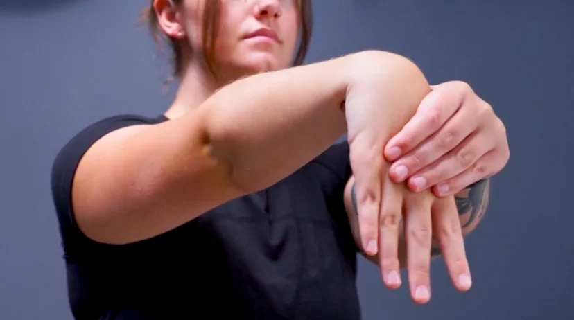Wrist extensor stretch demonstration