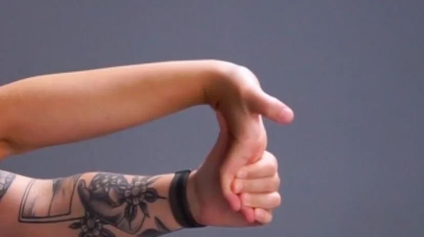 Wrist flexor stretch variation